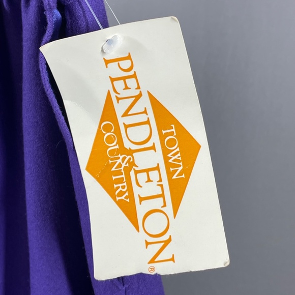 NEW Pendleton Skirt Womens 14 purple virgin wool midi vintage dead stock - Picture 6 of 11